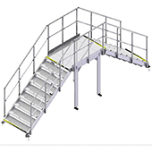 Escaliers, plateformes et garde-corps / Solutions modèles Passerelle composée de deux escaliers et une plateforme