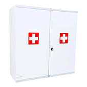 Kit de secours : Armoire à pharmacie vide en métal 2 portes