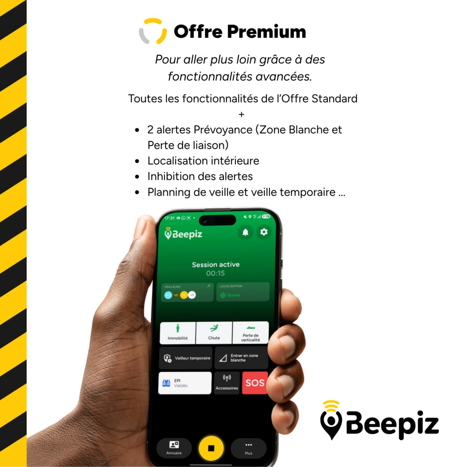 Application smartphone DATI / PTI niveau PREMIUM : Licence Premium Beepiz