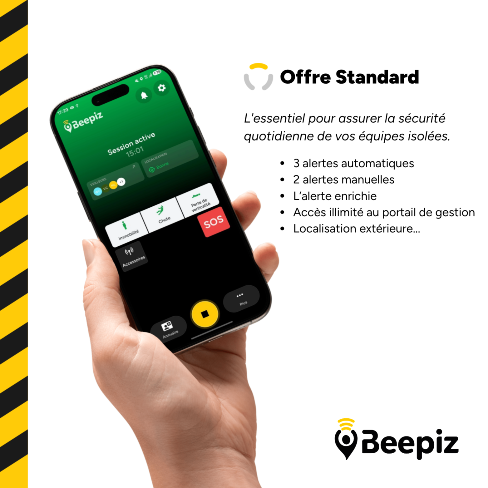 Application smartphone DATI / PTI niveau STANDARD : Licence Standard Beepiz