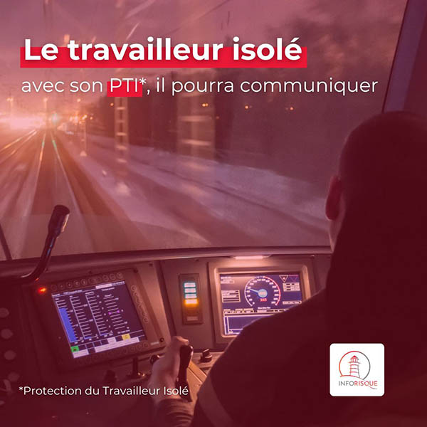 conducteur de train dans sa cabine avec texte sur les effets du travail isolé