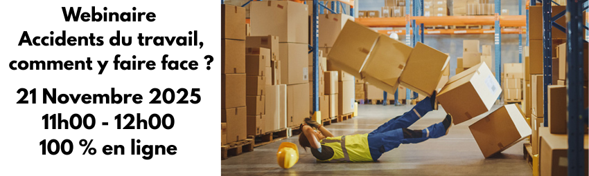 bannière Accidents du travail, comment y faire face ? – webinaire PRST Hauts-de-France / Pôle Santé Travail