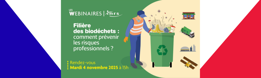 bannière INRS — Filière des biodéchets : comment prévenir les risques professionnels ?