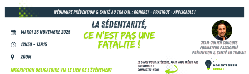 bannière La sédentarité, ce n'est pas une fatalité !