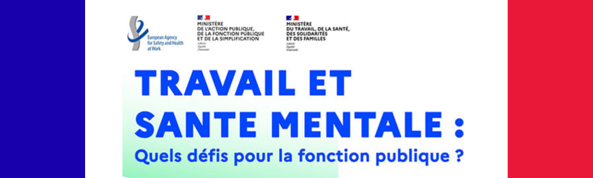 bannière Travail et santé mentale : quels défis pour la fonction publique ? – Regards internationaux