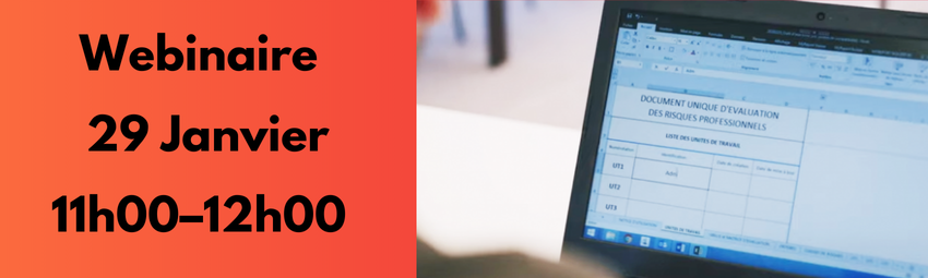 bannière Webinaire – DUERP Introduction à l’évaluation des risques professionnels - Prévention Santé Travail 35