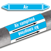 Etiquettes adhésives de marqueur de tuyauterie Air