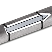 Support en aluminium pour marqueurs de tuyauterie