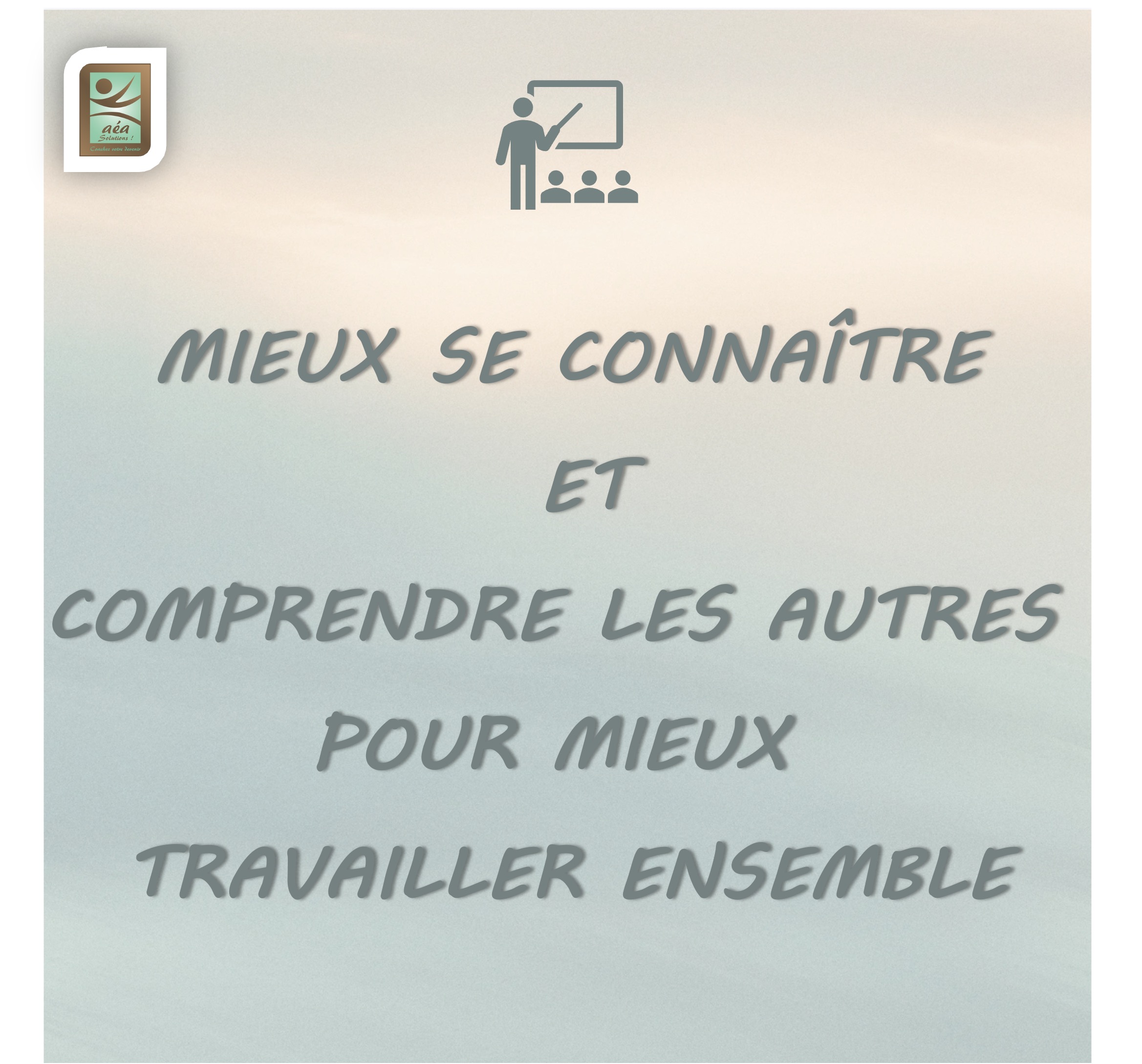 Aéa solutions _ Formation 1 jour SE CONNAITRE, COMPRENDRE LES AUTRES, MIEUX TRAVAILLER ENSEMBLE