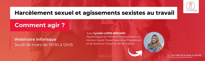 bannière Harcèlement sexuel et agissements sexistes au travail : comment agir ?