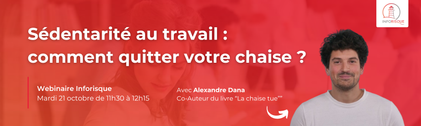 bannière Sédentarité au travail : comment quitter votre chaise ?